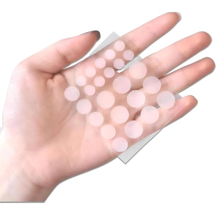 Water Spot Patches for Acne Cold Sores Skin Color Transparent Pill Sticker 8 Hours to Dry It Absorbs Bacteria in the Pimple Faster Prevent Scar…24 Pcs - Image 1